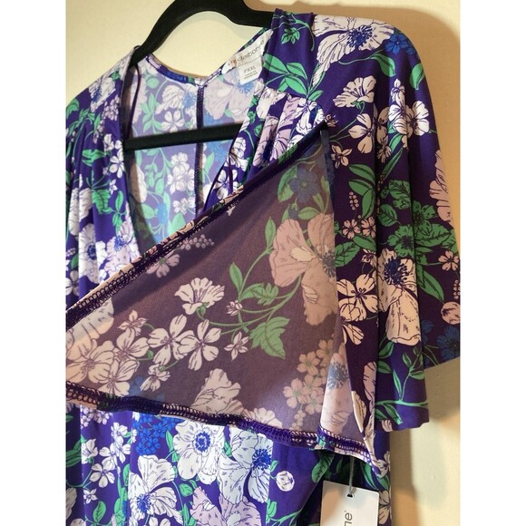 Liz Claiborne Woman's Blouse PXXL - V Neck - Split Short Sleeves - *NEW* - Picture 5 of 5